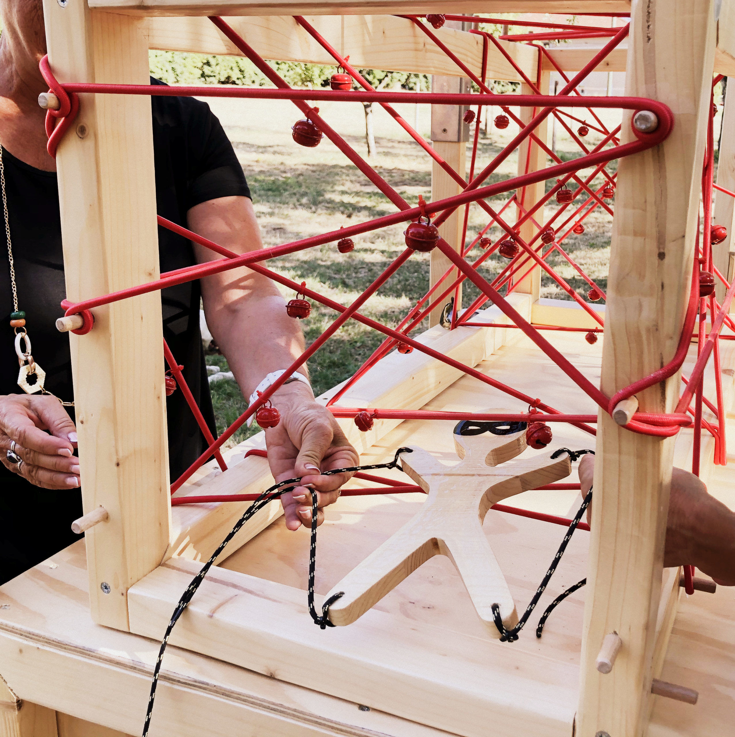 Parcours coopératif : Jouet en bois enfants/adultes pour Team Building