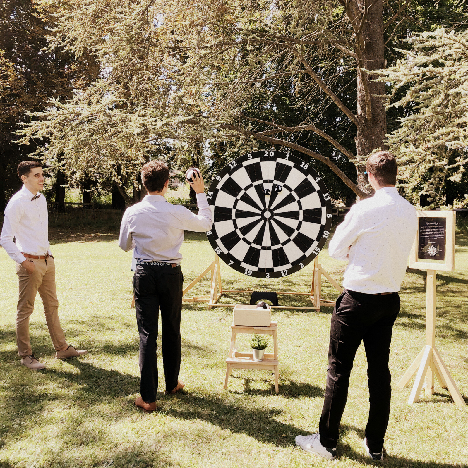 Cible Fléchettes Géante Location Jeu Géant en bois Rhône Alpes