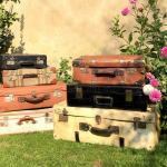 Valises vintage Location décors Lyon Suisse Isère